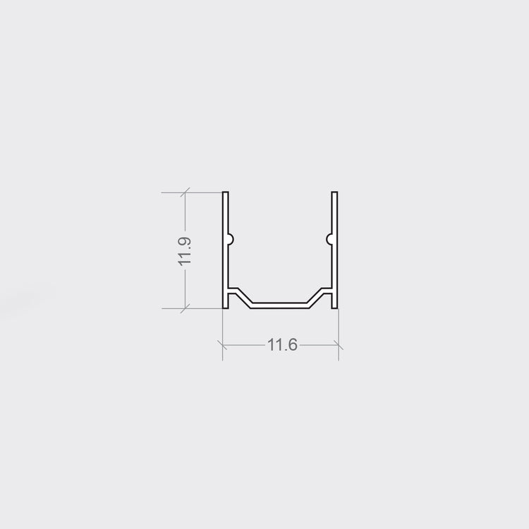10×10 FlexCore | Mounting Clip W11.6 × H11.9mm