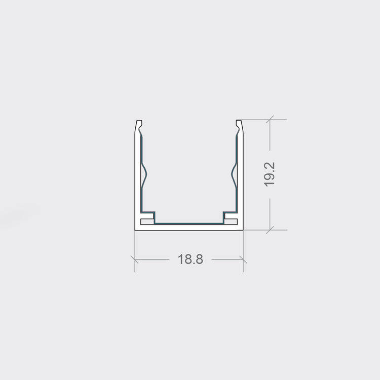 16×16 FlexCore | Mounting Clip W18.8 × H19.2mm