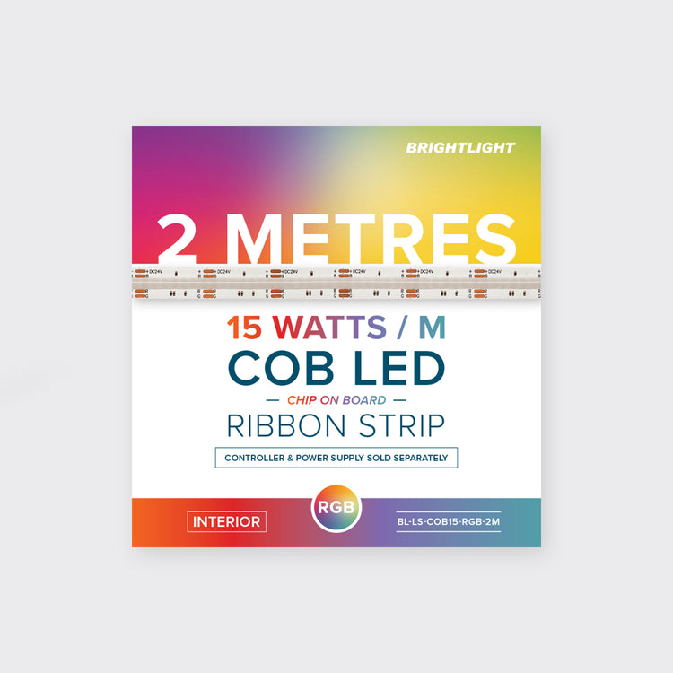 15W/m COB | RGB | IP20 | 2 METRE PACK