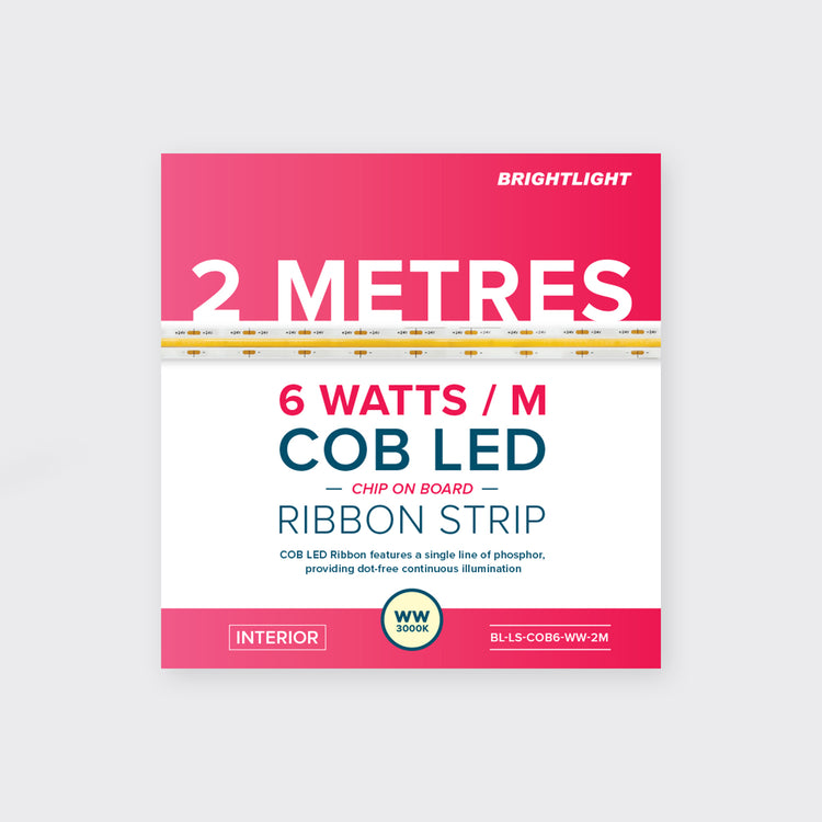 6W/m COB | IP20 | 2 METRE PACK