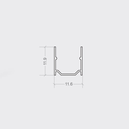 10×10 FlexCore | Mounting Clip W11.6 × H11.9mm