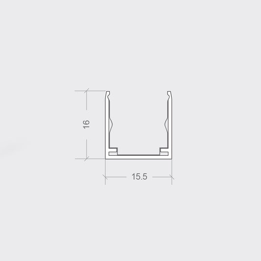 13×13 FlexCore | Mounting Clip W15.5 × H16mm