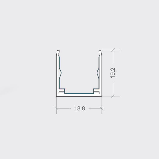 16×16 FlexCore | Mounting Clip W18.8 × H19.2mm