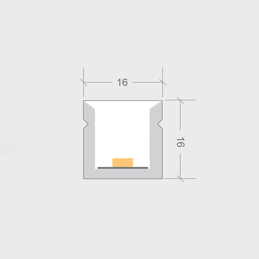 16×16mm 12W/m FlexCore | VB | White
