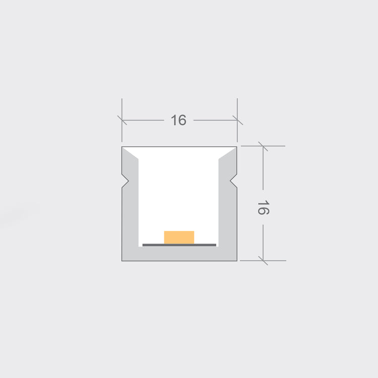 16×16mm 12W/m FlexCore | VB | White